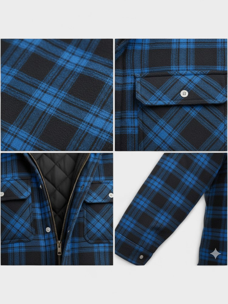 Arkelon™ | Męska ciepła kurtka z wełnianej mieszanki premium