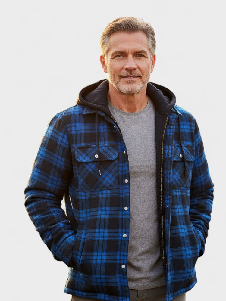 Arkelon™ | Męska ciepła kurtka z wełnianej mieszanki premium