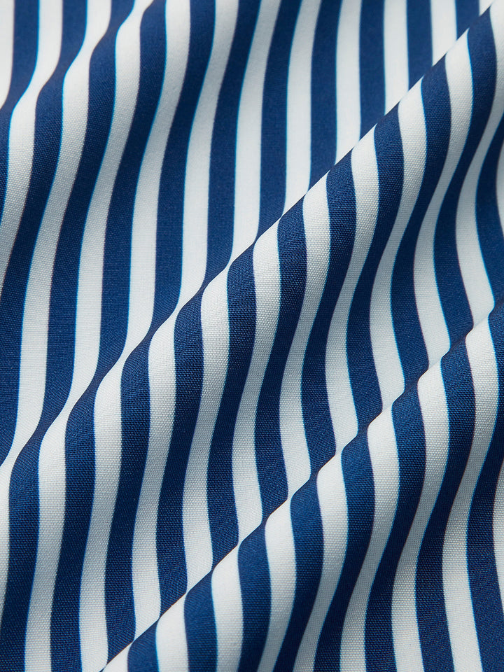 Koszulka polo z falbanami i paskami