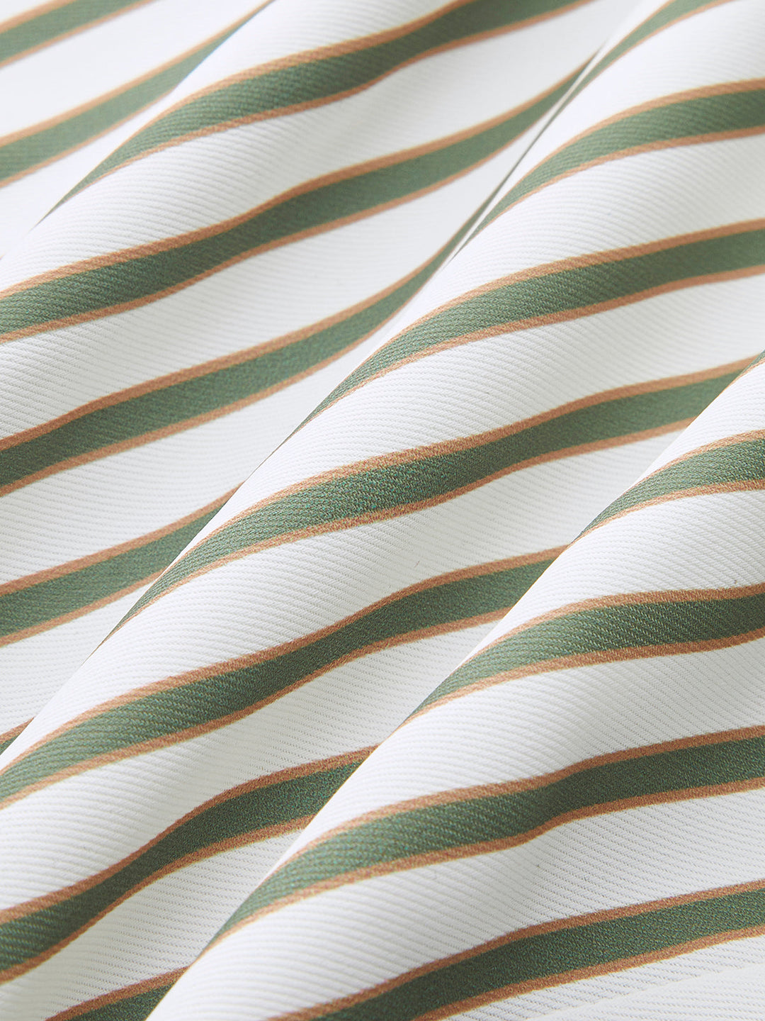 Metaliczna Koszula w Paski z Okrągłym Kołnierzem i Paskiem