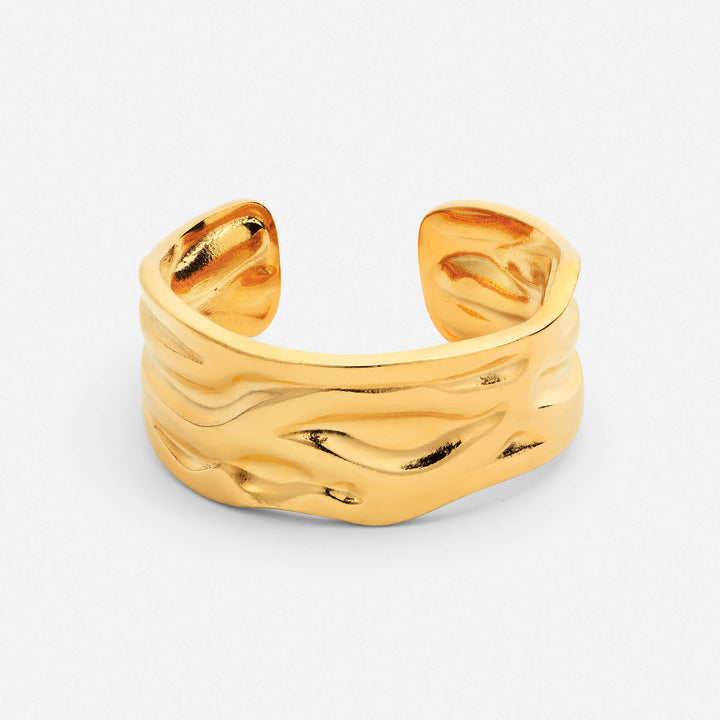 Pierścionek Fala Młotkowana