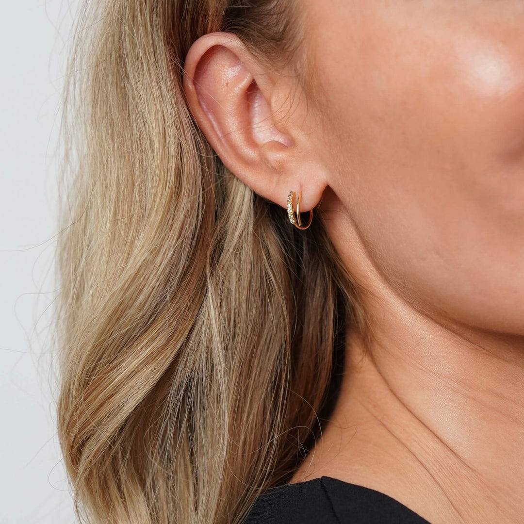 Kryształowe Podwójne Kolczyki