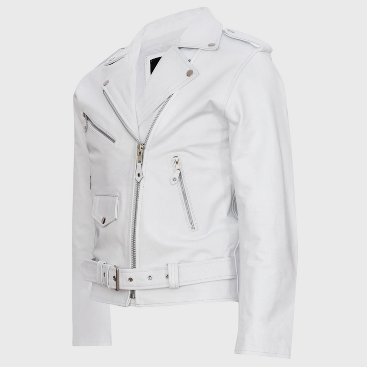 Skórzana kurtka z zamkiem błyskawicznym