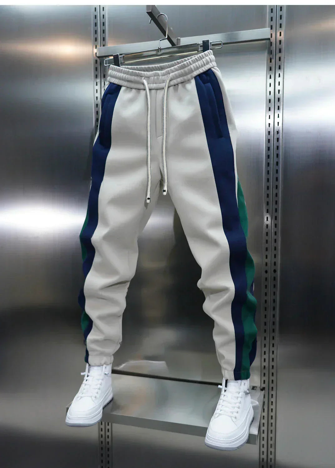 Laurent™ | Spodnie z Napięciem z Kontrastowymi Paskami