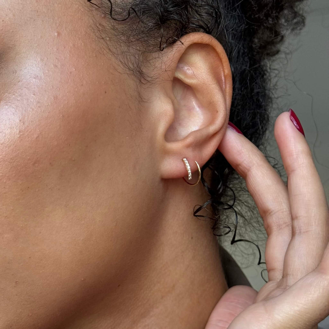 Kryształowe Podwójne Kolczyki