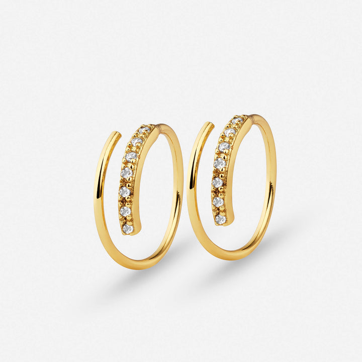 Kryształowe Podwójne Kolczyki