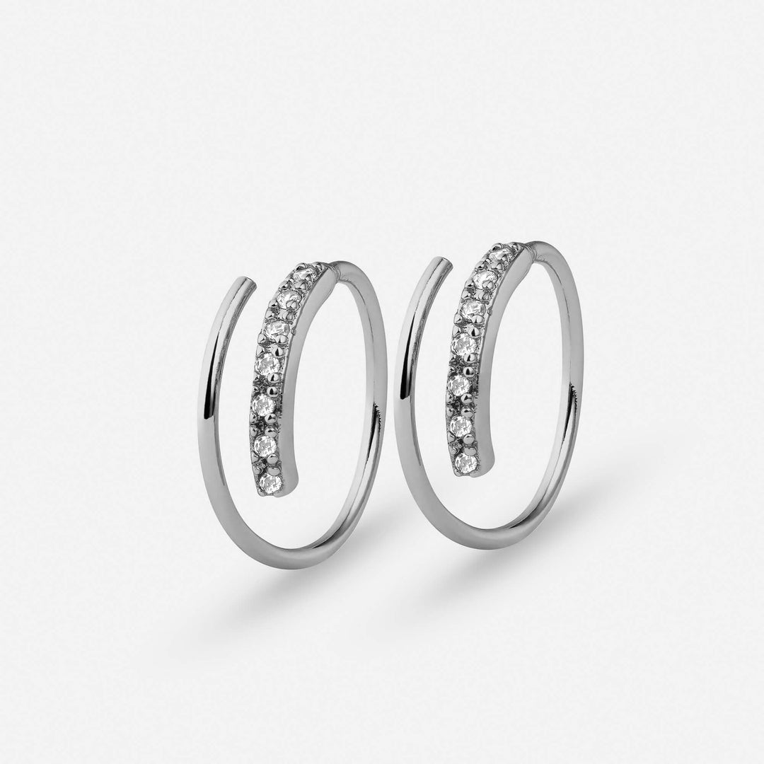 Kryształowe Podwójne Kolczyki