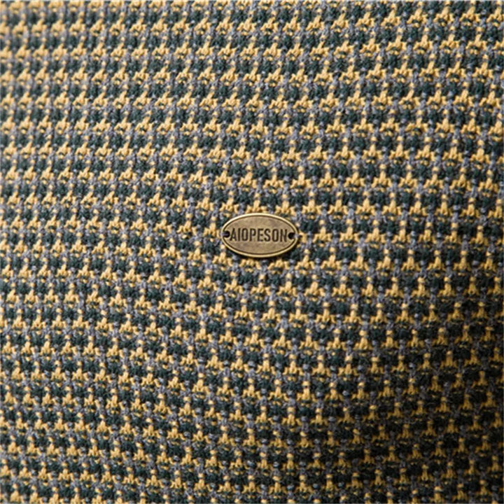 Julius | Sweter Męski z Wzorem Kraty